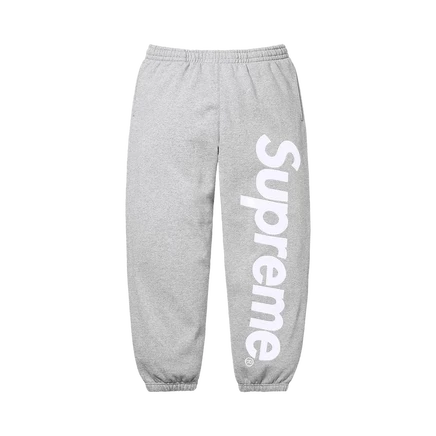 Штаны Supreme Satin с аппликацией, меланжево-серые