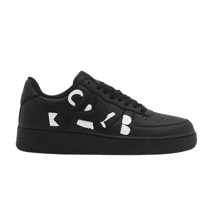 ЧЕРНЫЕ кроссовки Comme des Garçons x Nike Air Force 1 с низкой посадкой в ретро-стиле 