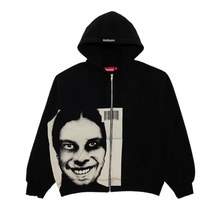 Унисекс худи на молнии Supreme x Aphex Twin, черная