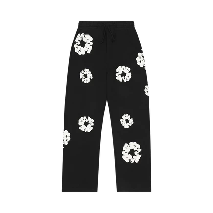 Штаны Denim tears Cotton Wreath baggy, черные