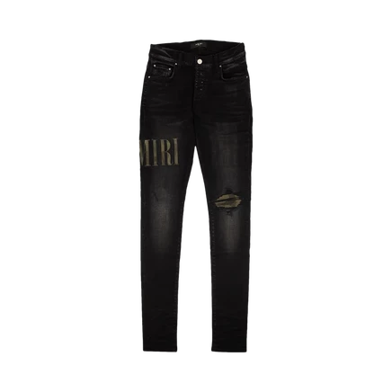 Мужские джинсы Amiri Core Applique, черные
