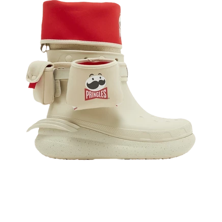 Ботинки Crocs Classic Crush Boot Pringles, кремовые