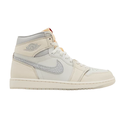 Кроссовки Air Jordan 1 High Retro OG «Sail Elephant Print», кремово-красные