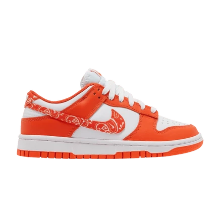 Женские кроссовки Nike Dunk Low Orange Paisley, оранжево-белые
