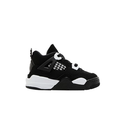 Детские кроссовки Air Jordan 4 Retro White Thunder, черные