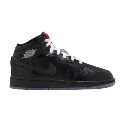 Детские кроссовки Air Jordan 1 Mid «Black Metallic», черные