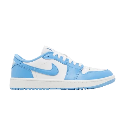 Обувь для гольфа Air Jordan 1 Low UNC, бело-голубые