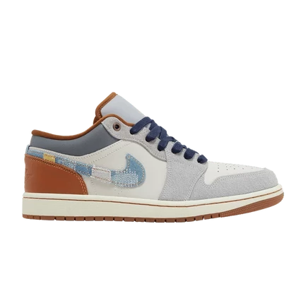 Кроссовки Air Jordan 1 Low SE «Repaired Denim Swoosh», кремовые