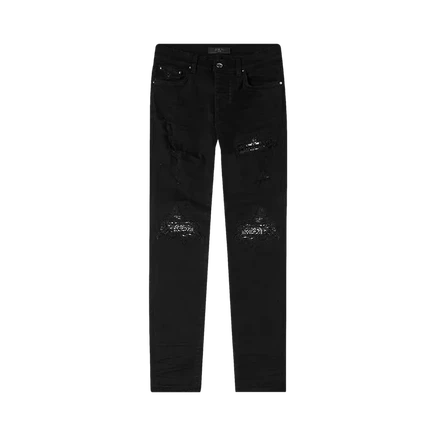 Мужские джинсы Amiri MX1 Bandana, черные