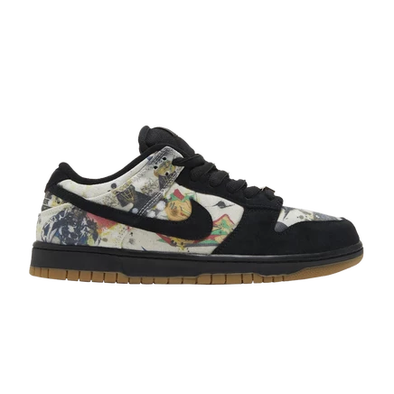 Мужские кеды Nike Dunk Low x Supreme «Rammellzee», черные
