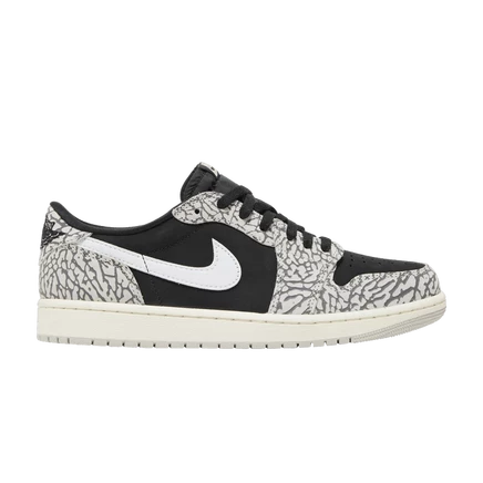 Кроссовки Air Jordan 1 Retro Low OG «Black Cement», черные