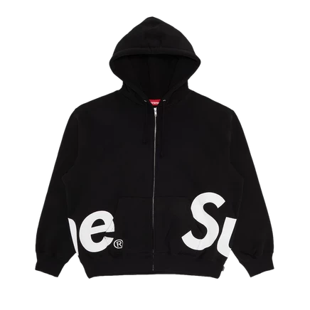Унисекс худи Supreme Big Logo Zip Up, черное