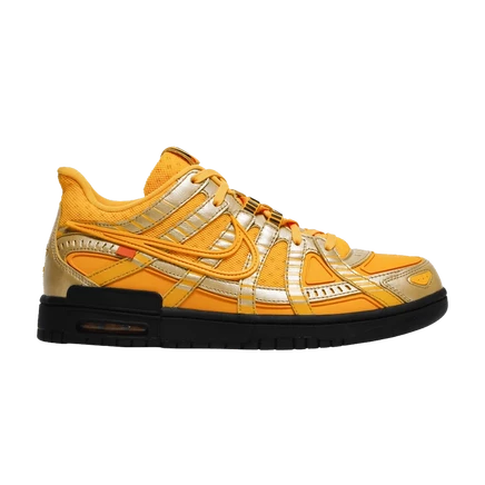 Мужские кроссовки Off-White x Nike Air Rubber Dunk University Gold, золотистые