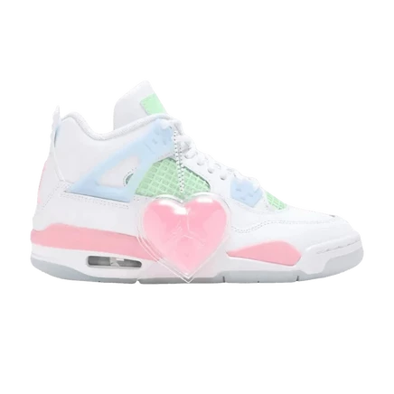 Детские кроссовки Air Jordan 4 Retro «Valentine's Day», белые