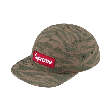 Унисекс кепка Supreme Tiger Camo Ripstop Camp Cap, оливковая