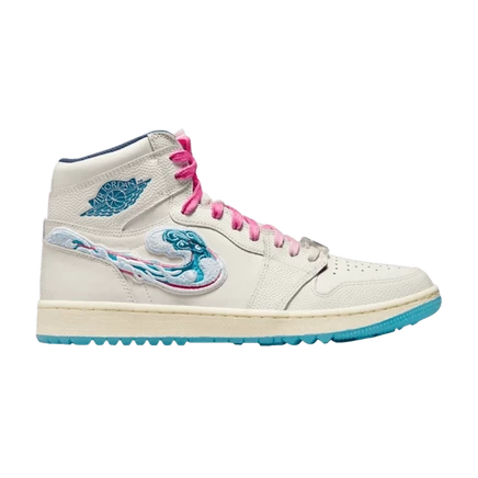Кроссовки Air Jordan 1 High Golf «Aloha», кремовые