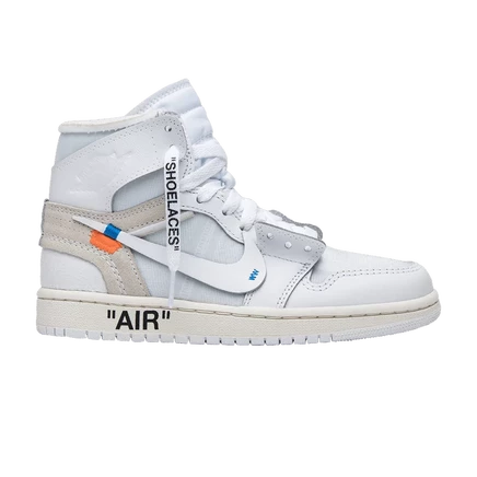 Кроссовки Air Jordan 1 Retro High OG Off-White 2018, белые