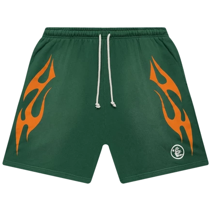 Мужские шорты Hellstar Flame Shorts, зеленые