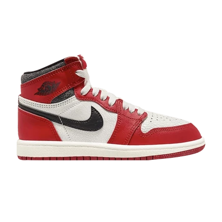 Детские кроссовки Air Jordan 1 Retro High OG «Chicago Lost & Found», красные