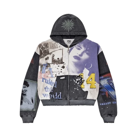 Толстовка на молнии vale forever noise dark graphic, черная
