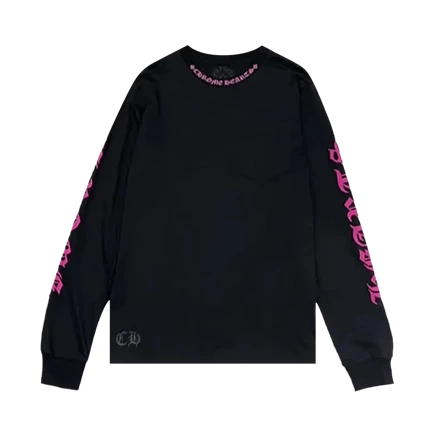 Лонгслив Chrome Hearts с карманом, черный
