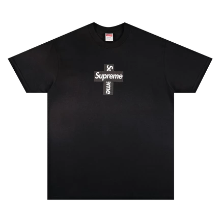 Мужская футболка Supreme Cross Box Logo, черная
