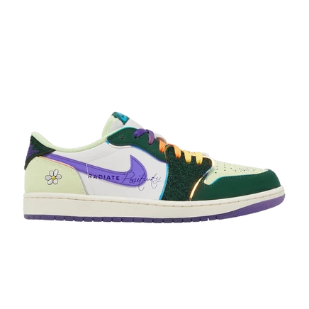 Кроссовки Air Jordan 1 Retro Low OG «Doernbecher 2023», зеленые