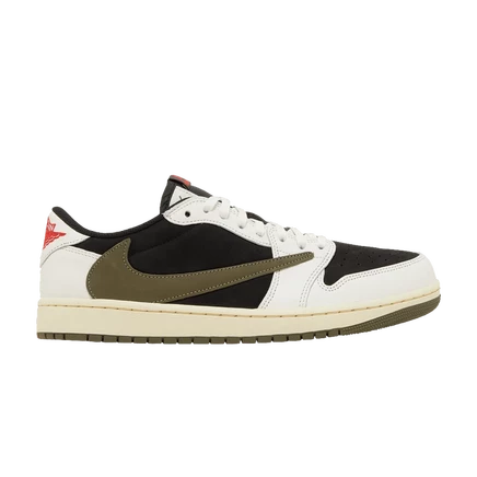 Женские кроссовки Air Jordan 1 Retro Low OG Travis Scott, оливковые