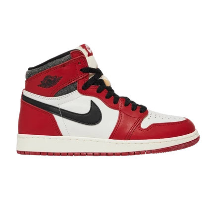 Детские кроссовки Air Jordan 1 Retro High OG GS Chicago, красные