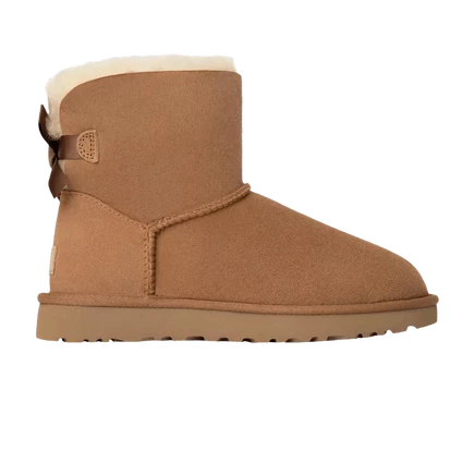 Женские угги UGG Mini Bailey Bow 2, каштановые