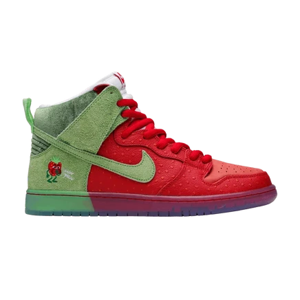 Кроссовки Nike Dunk High SB, красно-зеленые
