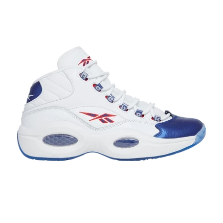 Кроссовки Reebok Question Mid Blue Toe, белые
