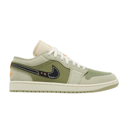 Кроссовки Air Jordan 1 Low SE Craft, светло-оливковые
