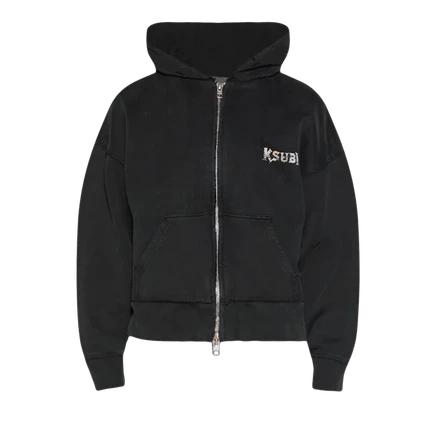 Толстовка с капюшоном Ksubi Death Snake Halen на молнии 'Black' черный