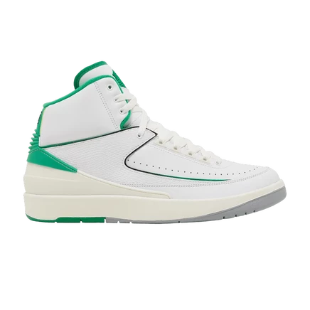 Кроссовки Air Jordan 2 Retro Lucky Green, бело-зеленые