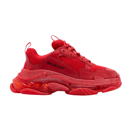 Кроссовки Balenciaga Triple S «Clear Sole - Red», красные
