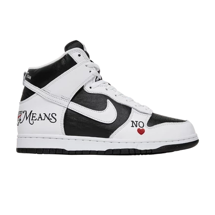 Кроссовки Nike x Supreme Dunk High SB, белые