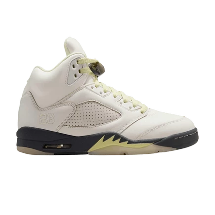 Женские кроссовки Air Jordan 5 Retro Luminous Green, кремовые