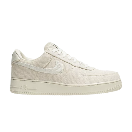 Кроссовки Nike Stussy x Air Force 1 Low Fossil, кремовые
