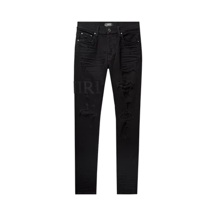 Джинсы Amiri Serif Logo, черные