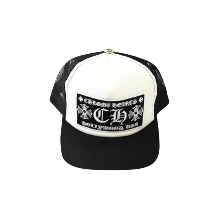 Кепка Chrome Hearts Ch Hollywood Trucker, черно-белая
