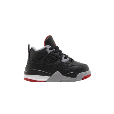 Детские кроссовки air jordan 4 retro td bred reimagined, черные