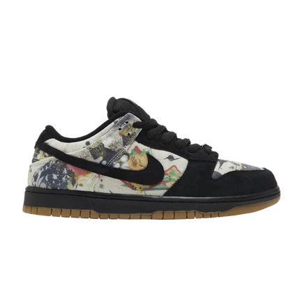 Кроссовки Nike Dunk Low SB Supreme Rammellzee, черные