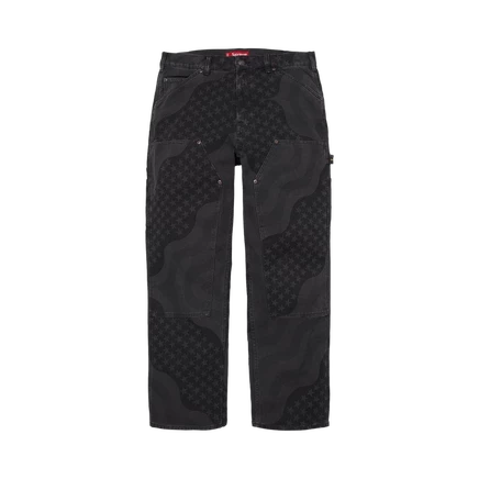 Мужские брюки Supreme Double Knee Painter, черные