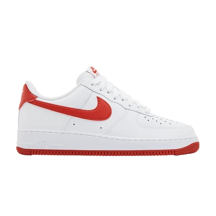Кроссовки nike air force 1 07 white dragon red, белые