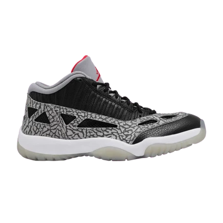 Мужские кожаные кроссовки Air Jordan 11 Retro Low IE, черно-серые
