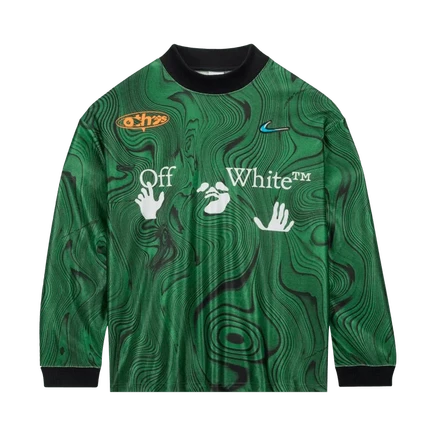 Джерси Nike x Off-White с принтом, зеленая/белая