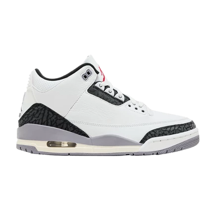 Кроссовки air jordan 3 retro, цементно-серые