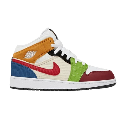 Детские кроссовки Air Jordan 1 Mid SE, многоцветные