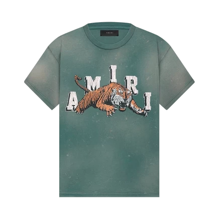 Футболка Amiri Vintage Tiger, зеленая